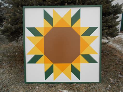 Printable Sunflower Barn Quilt Pattern